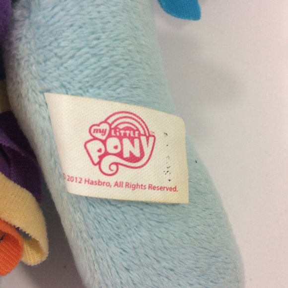 My Little Pony Rainbow Dash Plush 11" Tall Stuffed Animal Toy Cloth Hair Hasbro - Picture 9 of 11